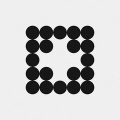 Abstract Cross Pattern Dots Logo generative computational art illustration