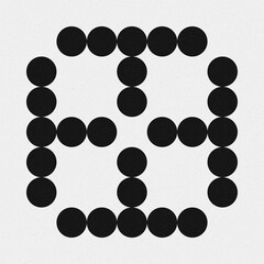 Abstract Cross Pattern Dots Logo generative computational art illustration