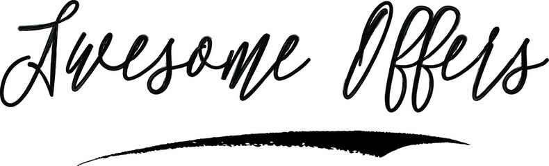 Awesome Offers Typography Font For Sale Banners
flyers and Templates