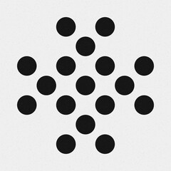 Abstract Cross Pattern Dots Logo generative computational art illustration