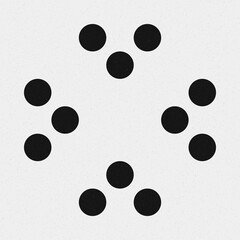 Abstract Cross Pattern Dots Logo generative computational art illustration