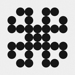 Abstract Cross Pattern Dots Logo generative computational art illustration