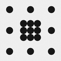 Abstract Cross Pattern Dots Logo generative computational art illustration