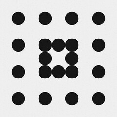 Abstract Cross Pattern Dots Logo generative computational art illustration