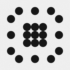 Abstract Cross Pattern Dots Logo generative computational art illustration