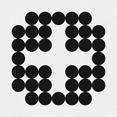 Abstract Cross Pattern Dots Logo generative computational art illustration