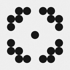 Abstract Cross Pattern Dots Logo generative computational art illustration