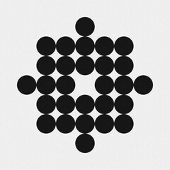 Abstract Cross Pattern Dots Logo generative computational art illustration