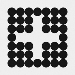 Abstract Cross Pattern Dots Logo generative computational art illustration