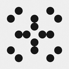 Abstract Cross Pattern Dots Logo generative computational art illustration