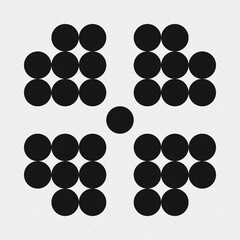 Abstract Cross Pattern Dots Logo generative computational art illustration