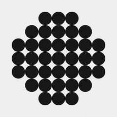 Abstract Cross Pattern Dots Logo generative computational art illustration