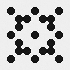 Abstract Cross Pattern Dots Logo generative computational art illustration