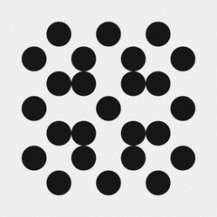 Abstract Cross Pattern Dots Logo generative computational art illustration