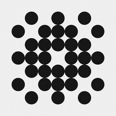 Abstract Cross Pattern Dots Logo generative computational art illustration