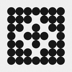 Abstract Cross Pattern Dots Logo generative computational art illustration