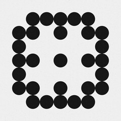 Abstract Cross Pattern Dots Logo generative computational art illustration