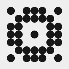 Abstract Cross Pattern Dots Logo generative computational art illustration