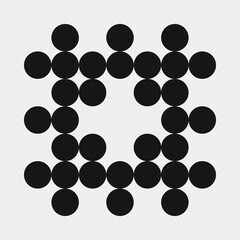 Abstract Cross Pattern Dots Logo generative computational art illustration