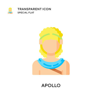 Apollo Vector Icon. Flat Style Illustration. EPS 10 Vector.