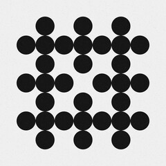 Abstract Cross Pattern Dots Logo generative computational art illustration