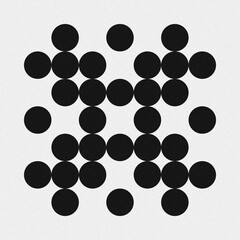 Abstract Cross Pattern Dots Logo generative computational art illustration
