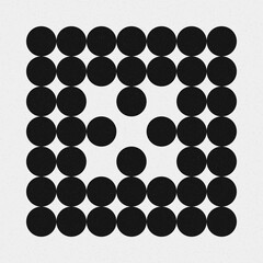 Abstract Cross Pattern Dots Logo generative computational art illustration