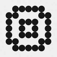 Abstract Cross Pattern Dots Logo generative computational art illustration