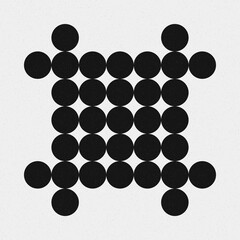 Abstract Cross Pattern Dots Logo generative computational art illustration