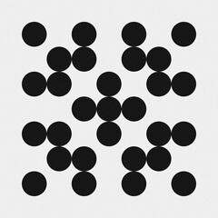 Abstract Cross Pattern Dots Logo generative computational art illustration