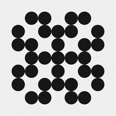 Abstract Cross Pattern Dots Logo generative computational art illustration