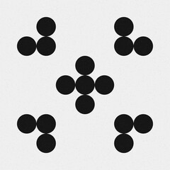 Abstract Cross Pattern Dots Logo generative computational art illustration