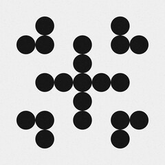 Abstract Cross Pattern Dots Logo generative computational art illustration