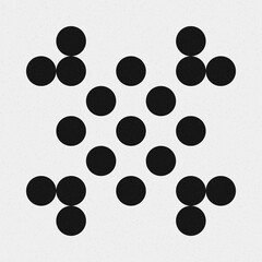 Abstract Cross Pattern Dots Logo generative computational art illustration