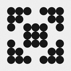 Abstract Cross Pattern Dots Logo generative computational art illustration