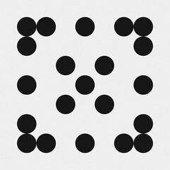 Abstract Cross Pattern Dots Logo generative computational art illustration