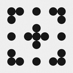 Abstract Cross Pattern Dots Logo generative computational art illustration