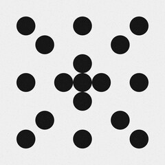 Abstract Cross Pattern Dots Logo generative computational art illustration