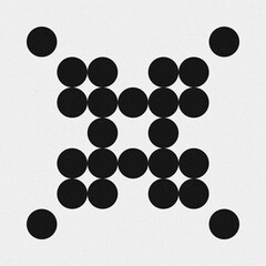 Abstract Cross Pattern Dots Logo generative computational art illustration