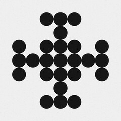 Abstract Cross Pattern Dots Logo generative computational art illustration