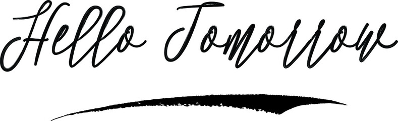 Obraz premium Handwritten Calligraphy Black Color Text On White Background