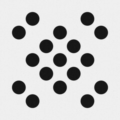 Abstract Cross Pattern Dots Logo generative computational art illustration