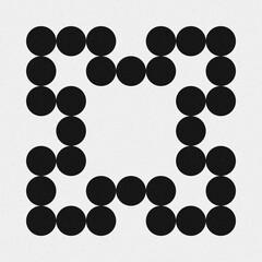 Abstract Cross Pattern Dots Logo generative computational art illustration