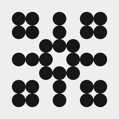 Abstract Cross Pattern Dots Logo generative computational art illustration