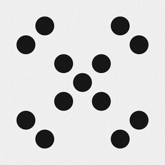 Abstract Cross Pattern Dots Logo generative computational art illustration