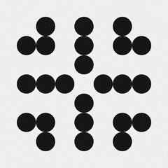 Abstract Cross Pattern Dots Logo generative computational art illustration