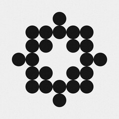 Abstract Cross Pattern Dots Logo generative computational art illustration
