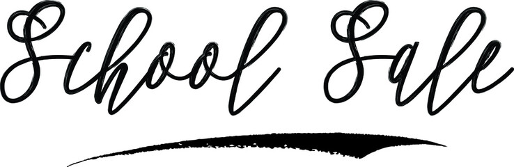 School Sale Calligraphy Font For Sale Banners
flyers and Templates