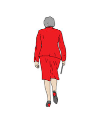 executive woman walking
