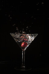 martini cocktail splash